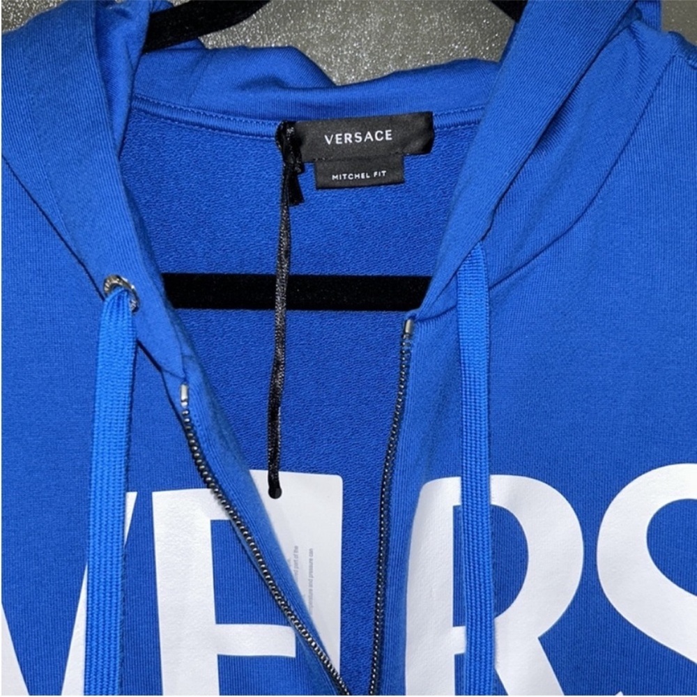 Authentic Versace Men’s Split Logo zip hoodie NWT - image 9